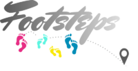 Logo footsteps-reisen.de, Der Reiseblog fuer Flashpacker und Familien