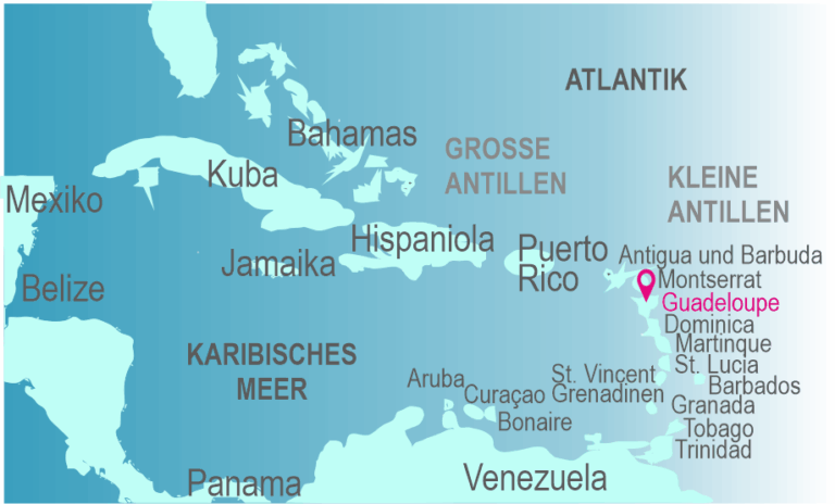 Guadeloupe 2 Guadeloupe Travelguide, Guadeloupe fuer Flashpacker und Familien, Guadeloupe Lage