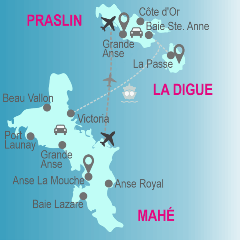 Route Seychellen Inselhopping 2 Seychellen Inselhopping günstig, Seychellen Inselhopping fuer Flashpacker und Familien, Route zum Nachreisen für 2 Wochen,. Seychellen auf eigene Faust